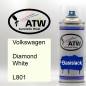 Preview: Volkswagen, Diamond White, L801: 400ml Sprühdose, von ATW Autoteile West.